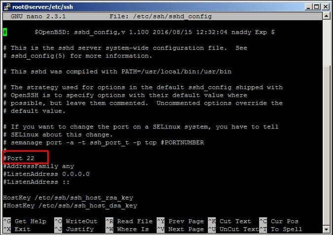 Centos 7 SSHD dosyası